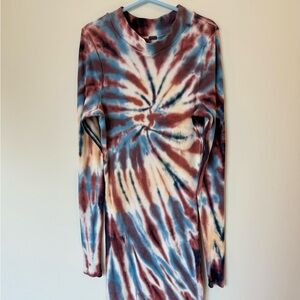 YFB Young Fabulous and Broke Tie-Dye Long Sleeve Dress